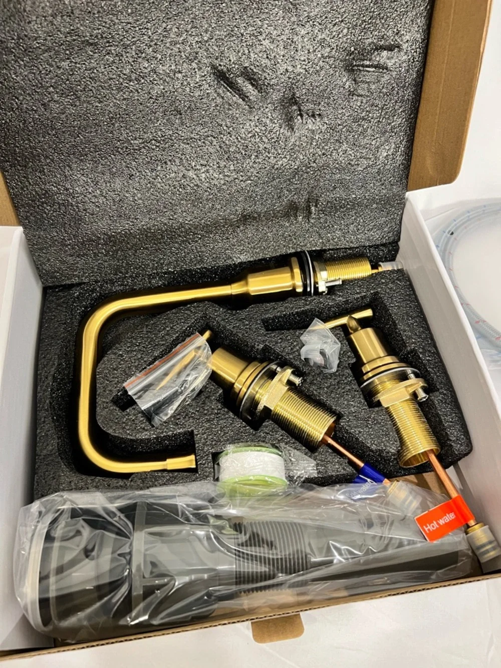 Matte Gold Bathroom Faucet Set - 3-Piece Deck Mount wowow Brand